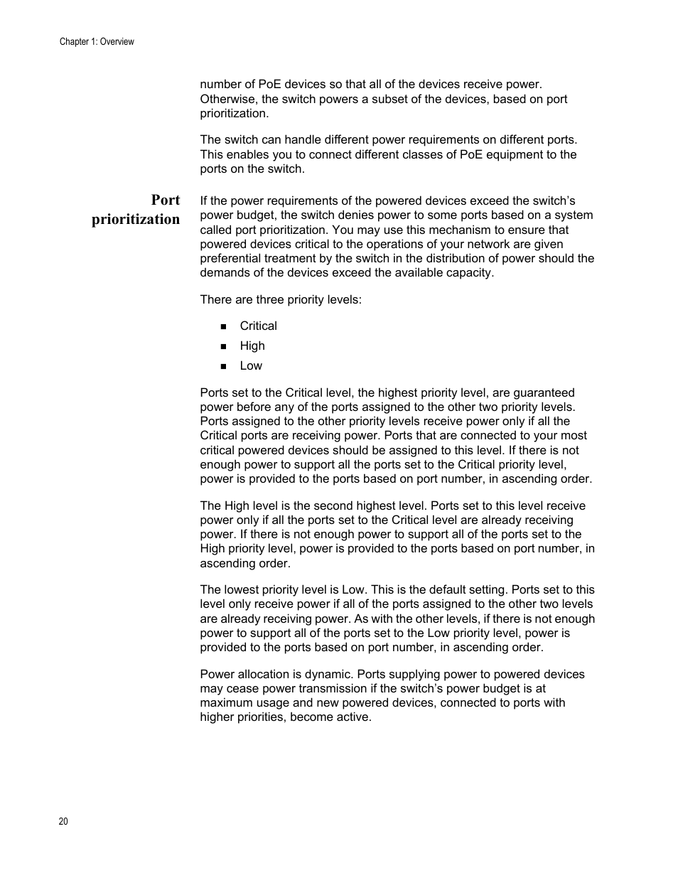 Port prioritization | Allied Telesis AT-x230-18GP User Manual | Page 30 / 80