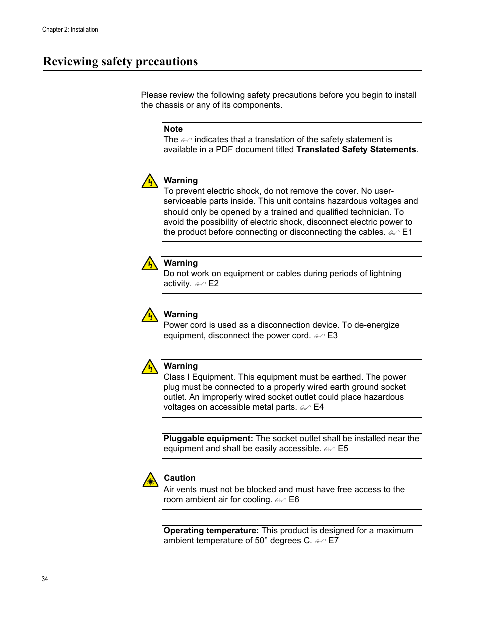 Reviewing safety precautions | Allied Telesis AT-x230-18GP User Manual | Page 44 / 80