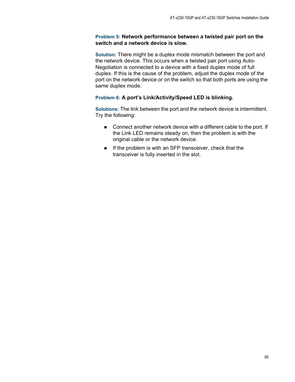 Allied Telesis AT-x230-18GP User Manual | Page 75 / 80