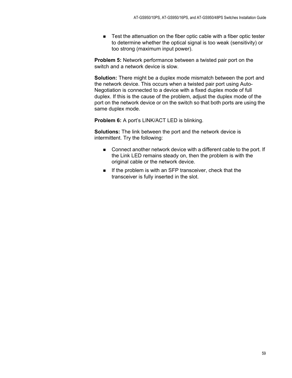 Allied Telesis AT-GS950/10PS User Manual | Page 59 / 64