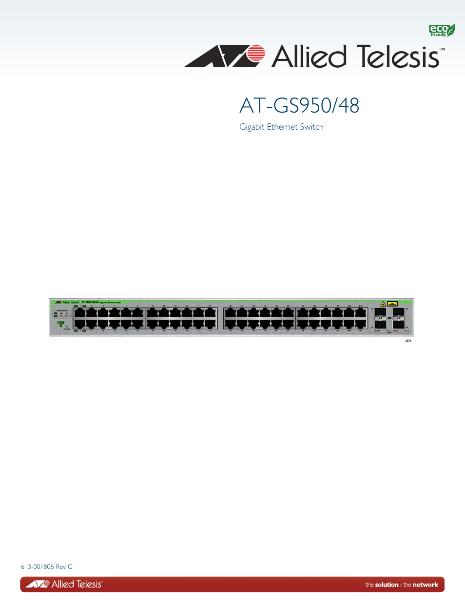 Allied Telesis AT-GS950/48 User Manual | 410 pages