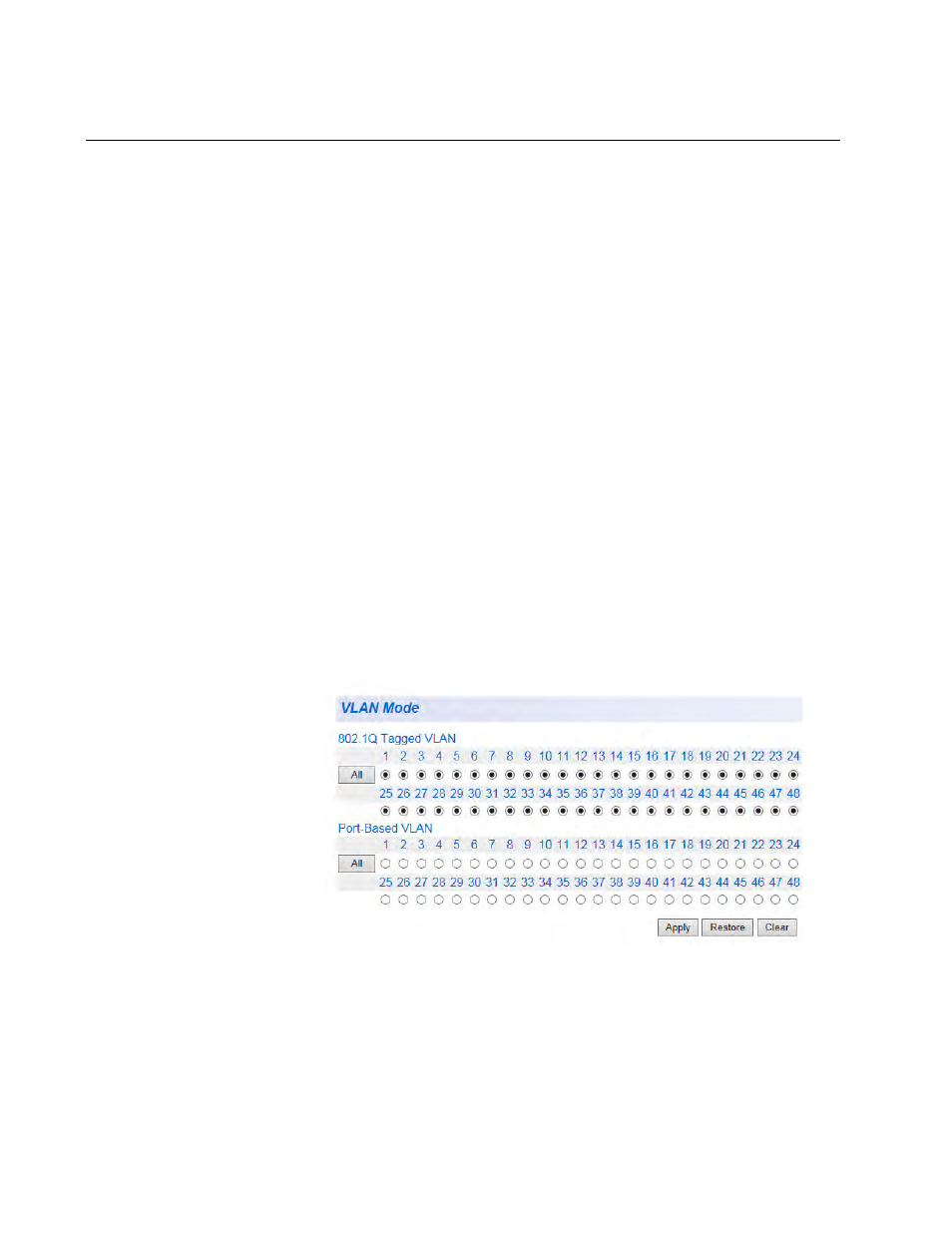 Assign ports to a vlan mode | Allied Telesis AT-GS950/48 User Manual | Page 164 / 410