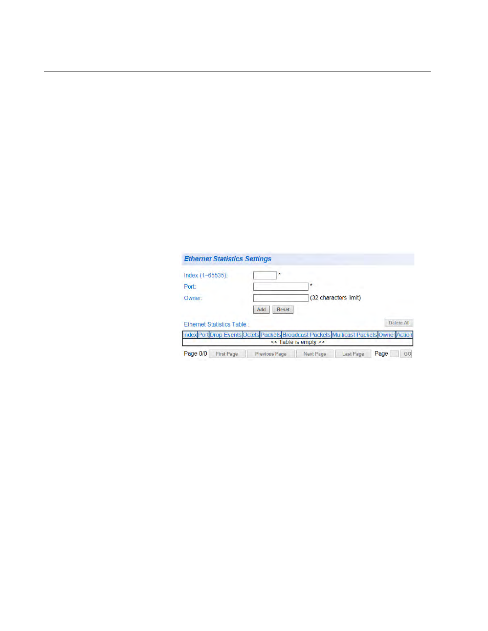 Port statistics | Allied Telesis AT-GS950/48 User Manual | Page 262 / 410