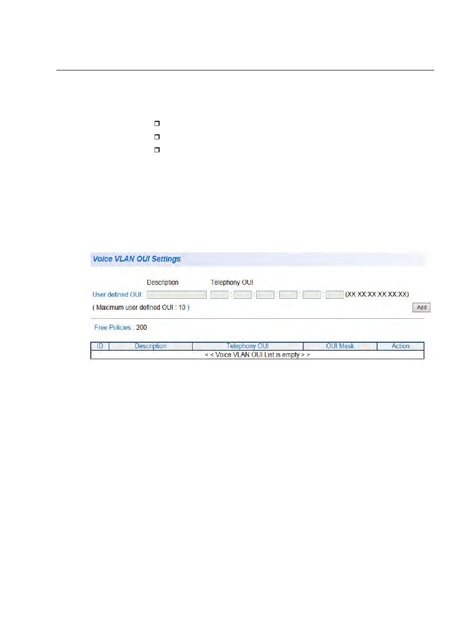 Oui setting, Create oui setting | Allied Telesis AT-GS950/48 User Manual | Page 281 / 410