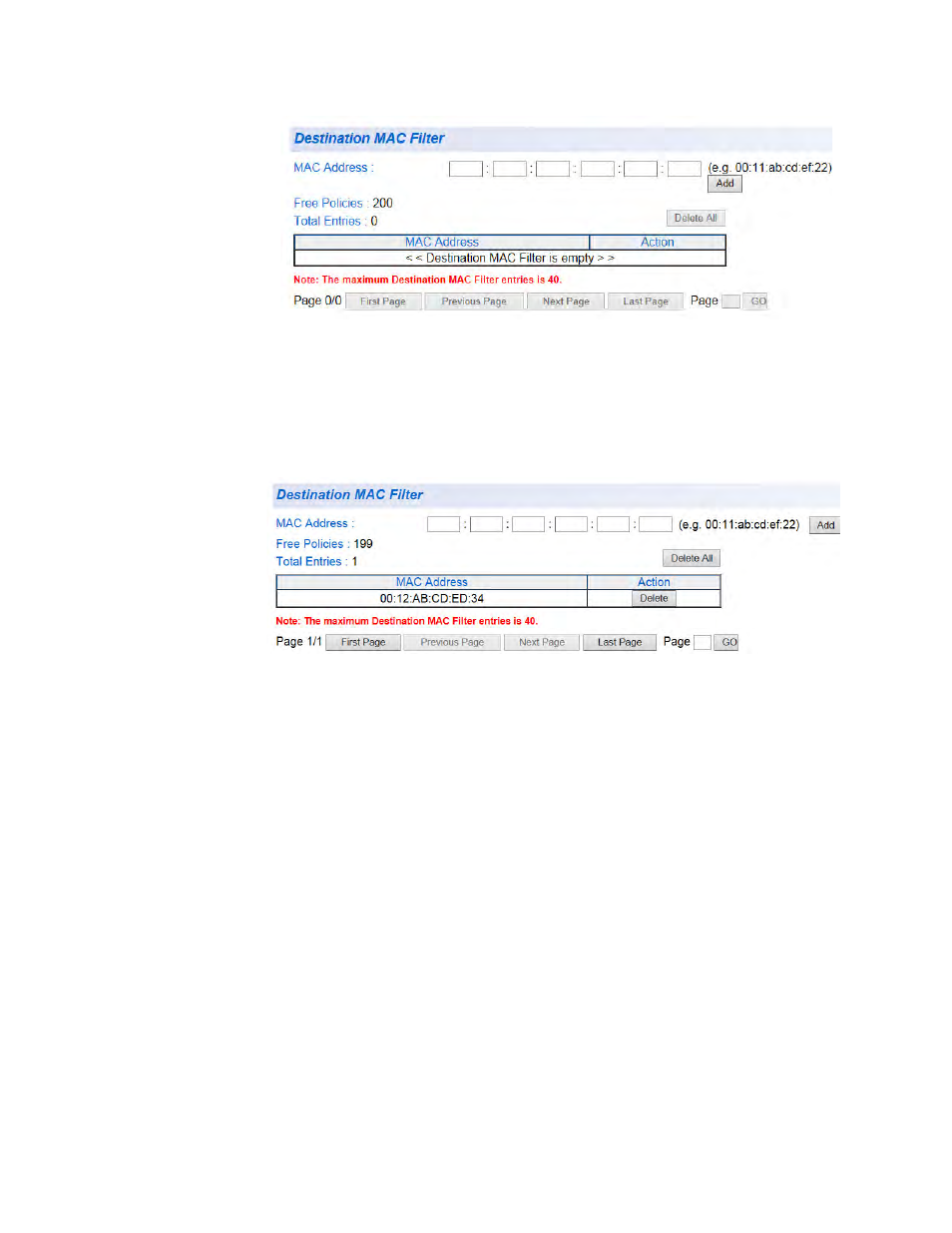 Delete destination mac filter | Allied Telesis AT-GS950/48 User Manual | Page 300 / 410