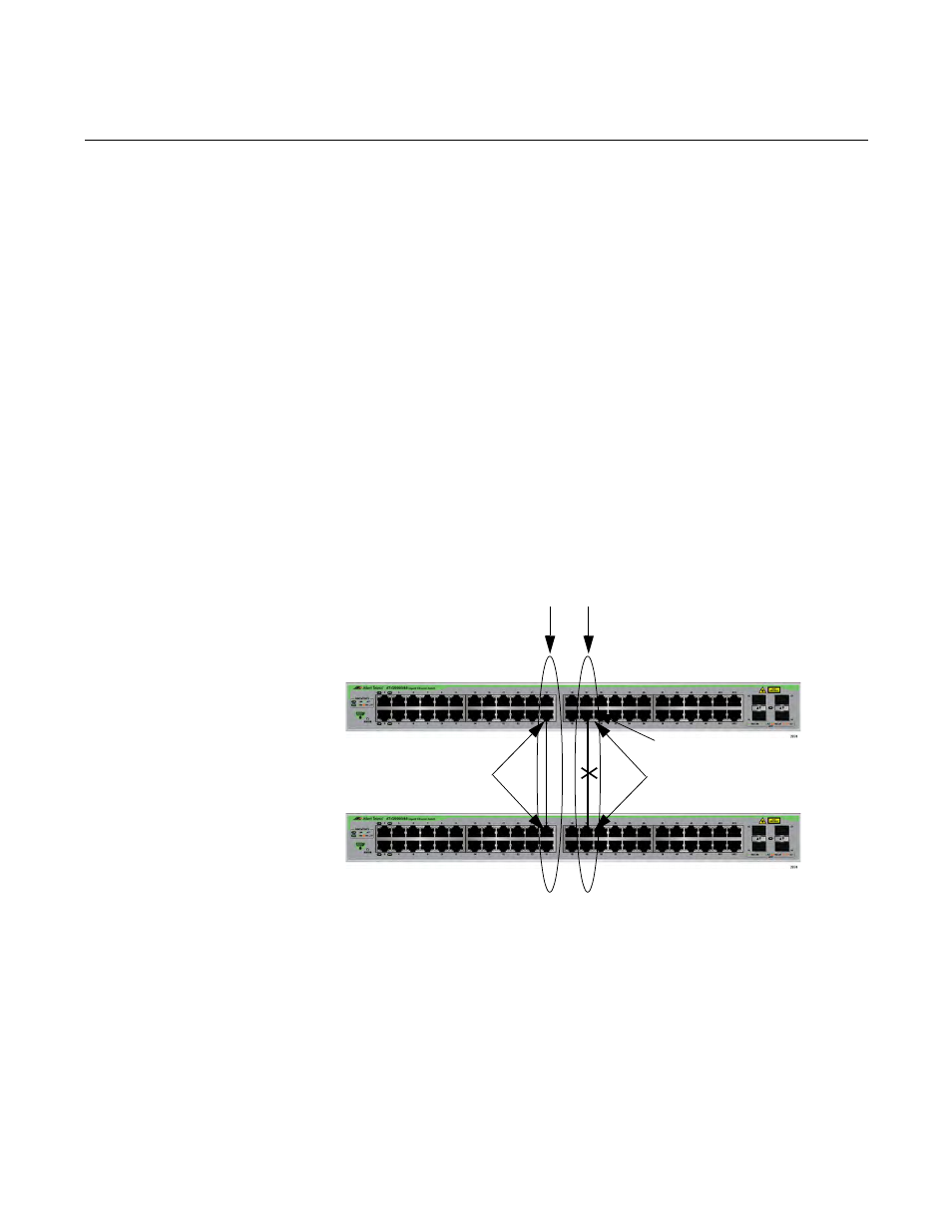 Multiple spanning tree instance (msti), Resolving vlan fragmentation, Vlan fragmentation with stp or rstp | Allied Telesis AT-GS950/48 User Manual | Page 376 / 410