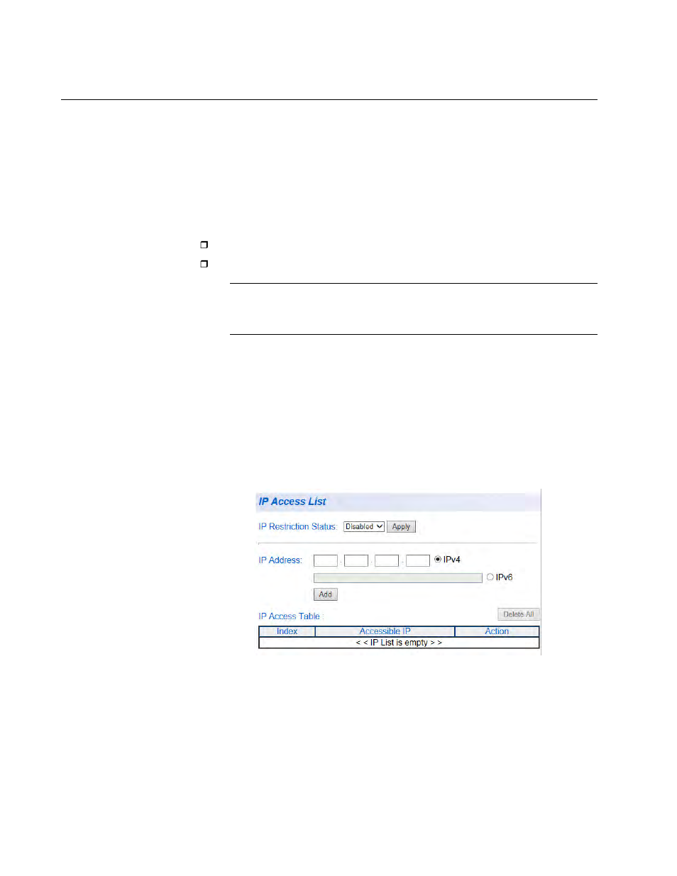 Ip access list configuration, Create an ip access list | Allied Telesis AT-GS950/48 User Manual | Page 40 / 410