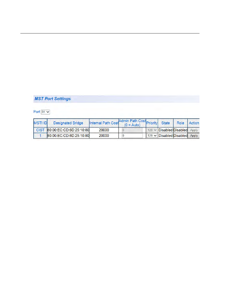 Mst port settings | Allied Telesis AT-GS950/48 User Manual | Page 96 / 410