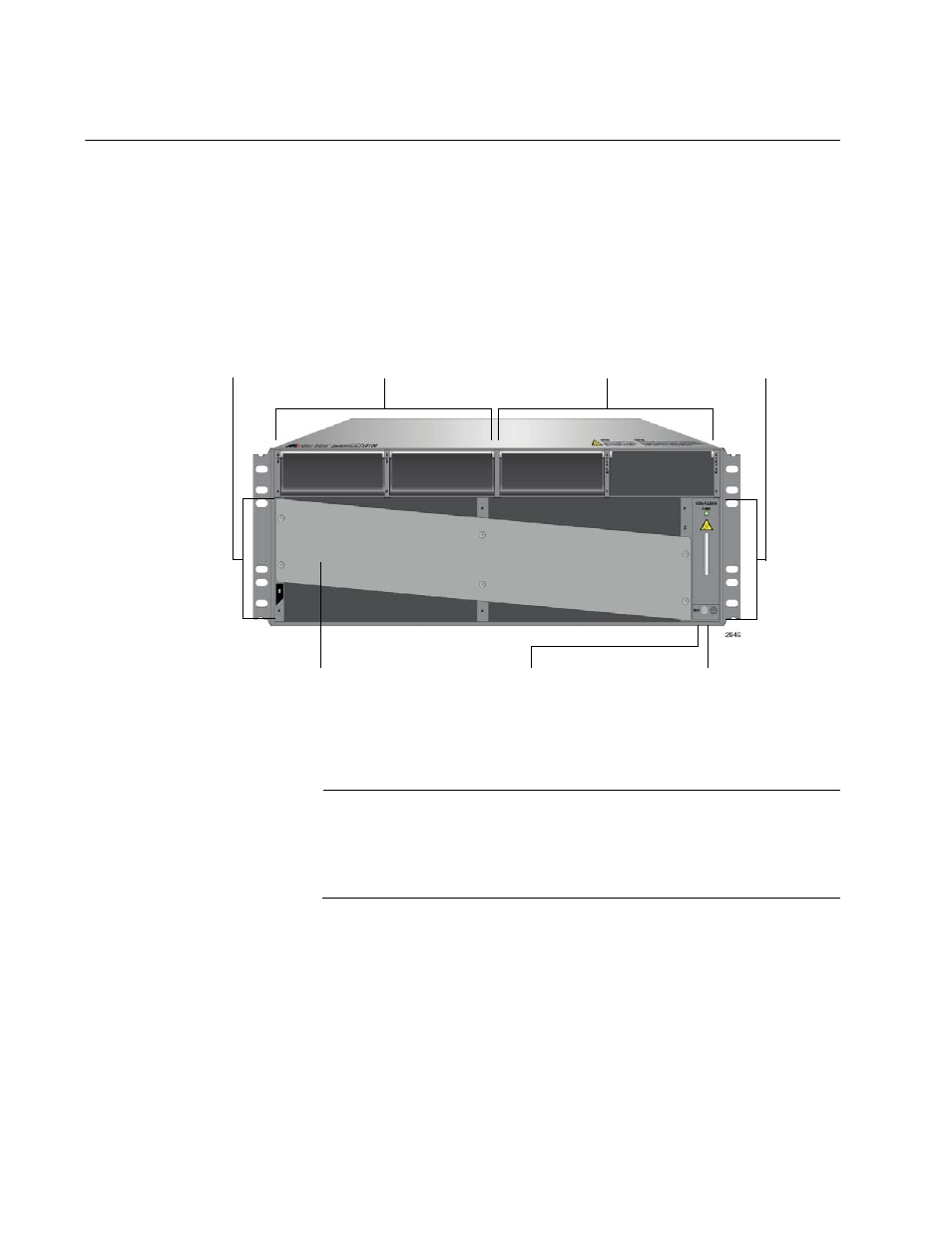 At-sbx8106 chassis, Figure 4: front view of the at-sbx8106 chassis | Allied Telesis AT-SBx81CFC960 User Manual | Page 24 / 322