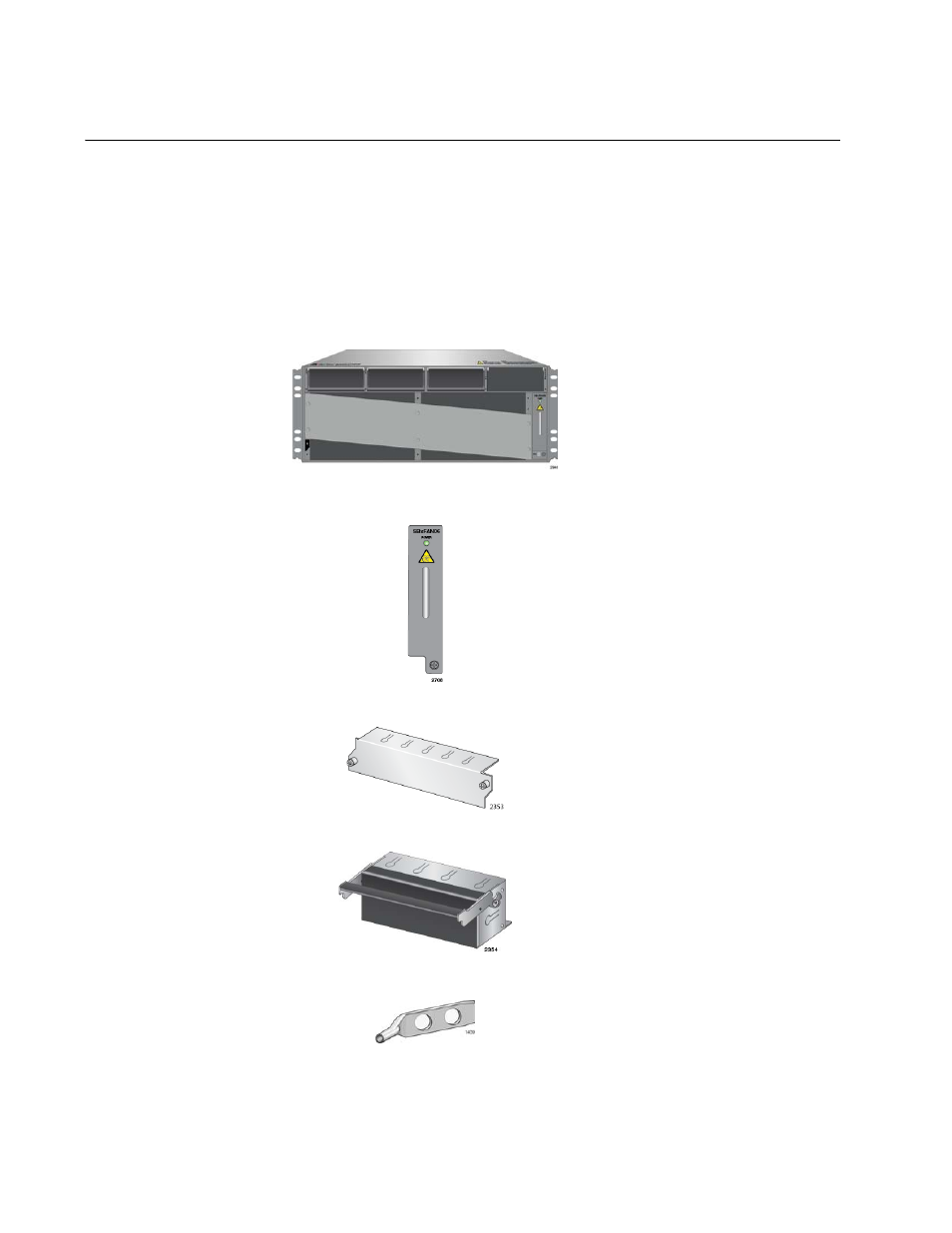 Unpacking the at-sbx8106 chassis, Figure 32: components of the at-sbx8106 chassis | Allied Telesis AT-SBx81CFC960 User Manual | Page 94 / 322