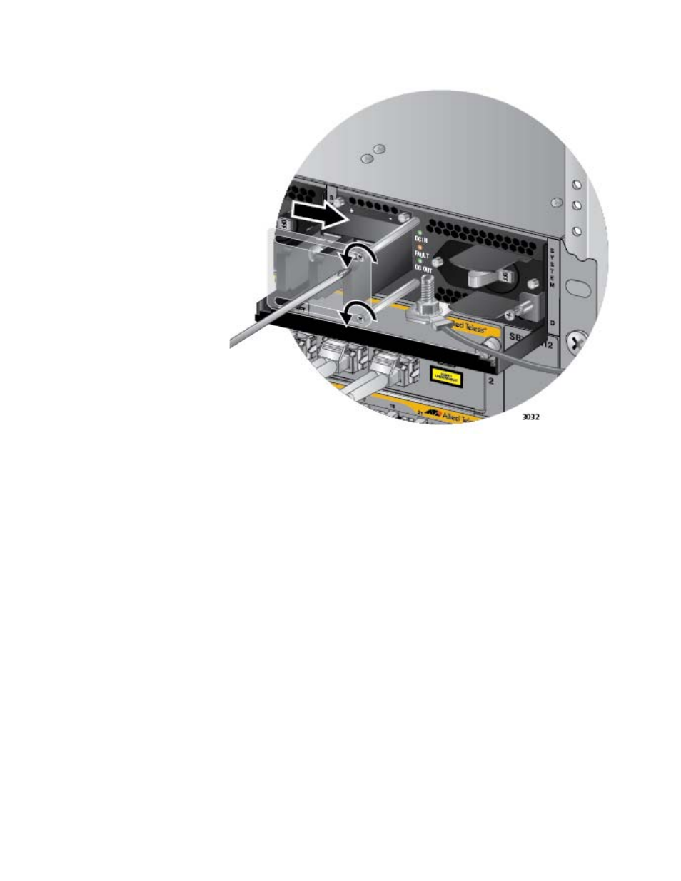 Figure 128: opening the plastic cover | Allied Telesis AT-SBx81CFC960 User Manual | Page 187 / 322