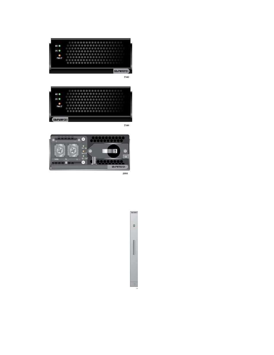 Figure 2: power supply units figure 3: fan module | Allied Telesis AT-SBx81CFC960 User Manual | Page 23 / 322