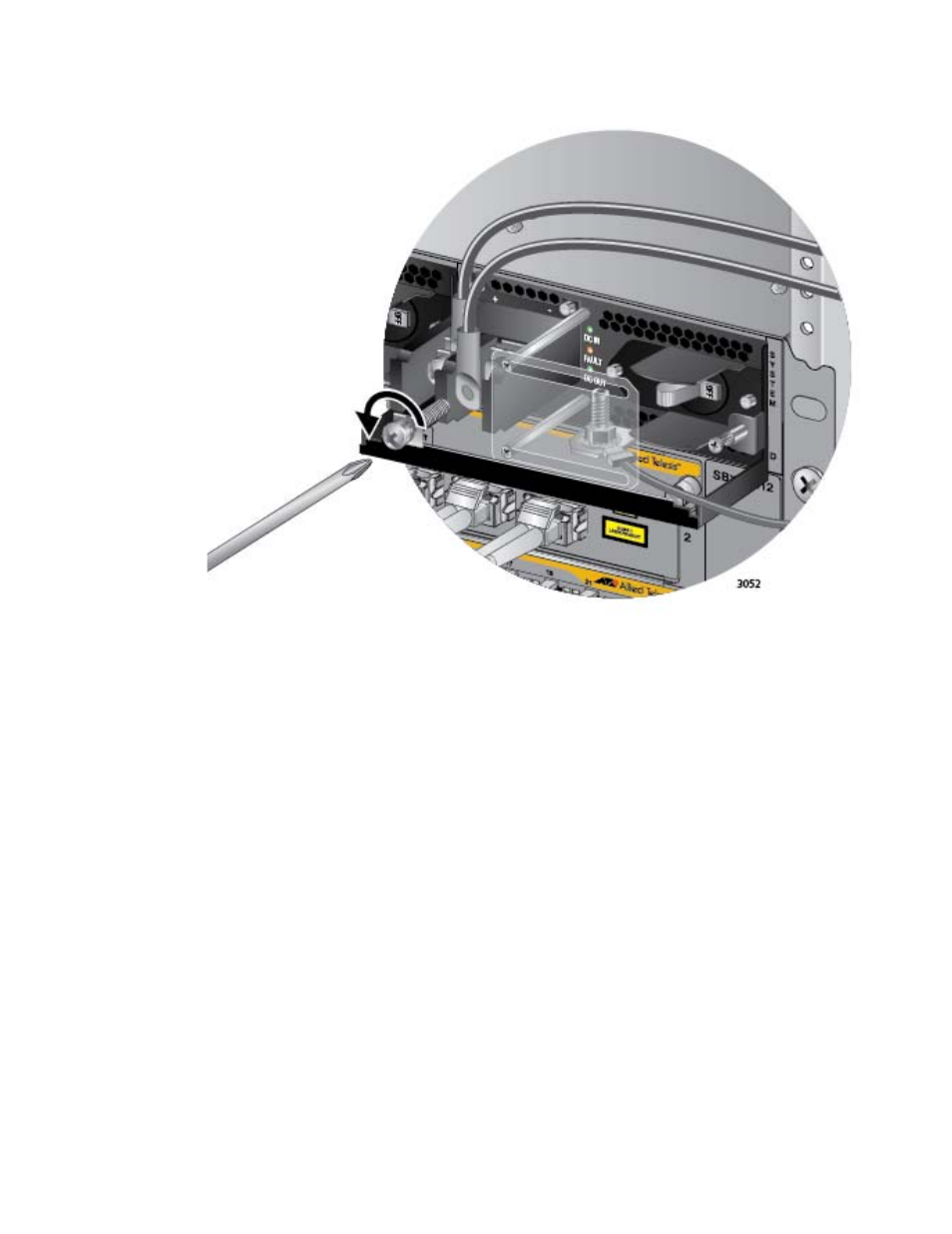 Figure 156: removing the negative lead wire | Allied Telesis AT-SBx81CFC960 User Manual | Page 237 / 322