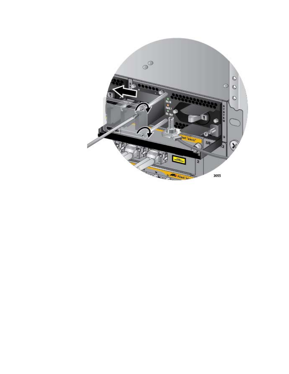 Figure 159: closing the plastic cover | Allied Telesis AT-SBx81CFC960 User Manual | Page 240 / 322