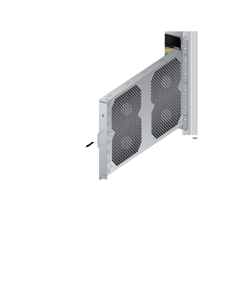 Installing a new at-sbxfan12 fan module | Allied Telesis AT-SBx81CFC960 User Manual | Page 255 / 322