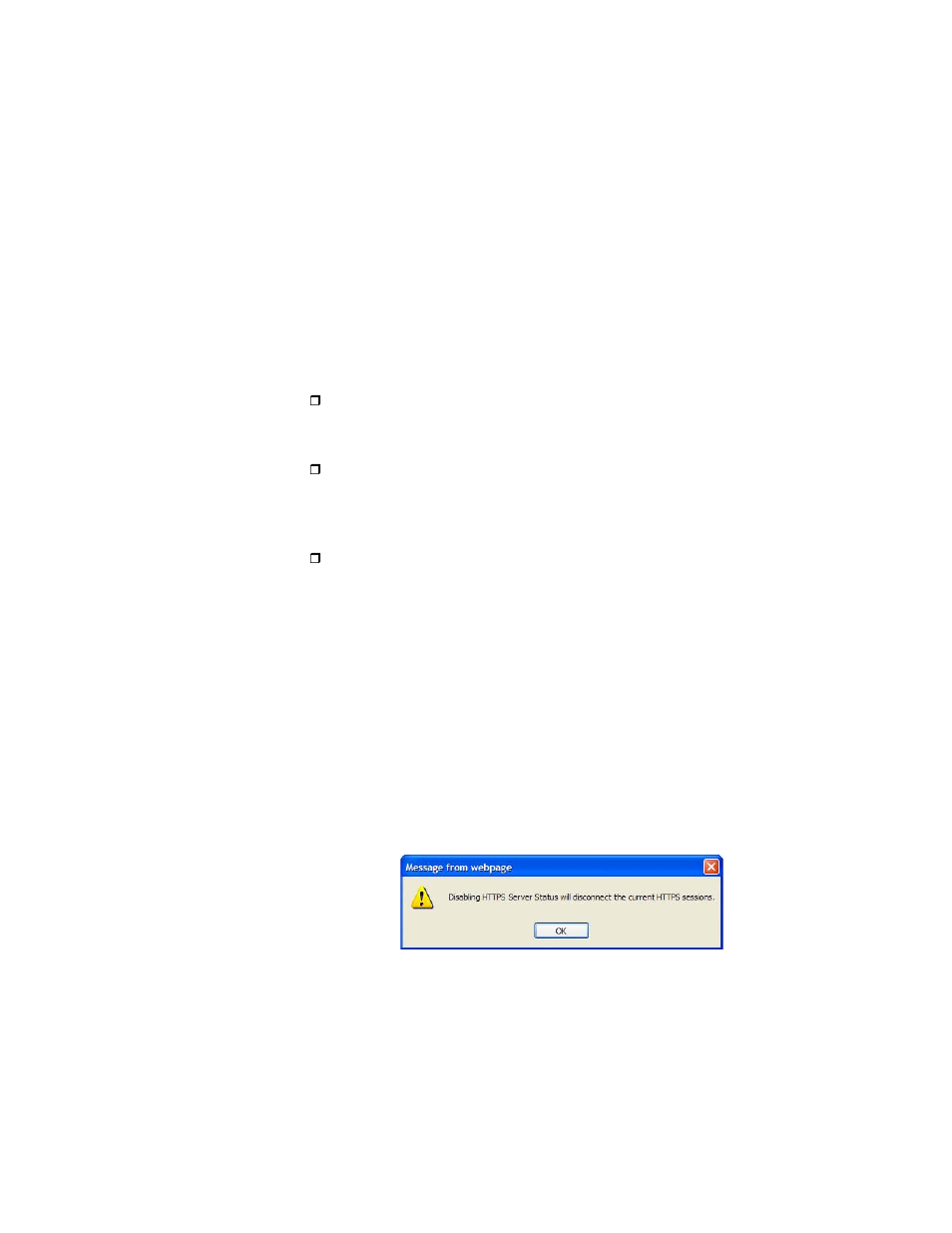 Disabling the https server, Figure 50: disable https server prompt | Allied Telesis AT-TQ Series User Manual | Page 154 / 172