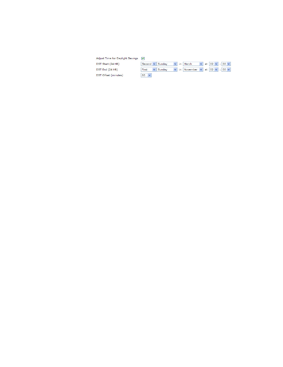 Figure 52: daylight savings time fields | Allied Telesis AT-TQ Series User Manual | Page 158 / 172