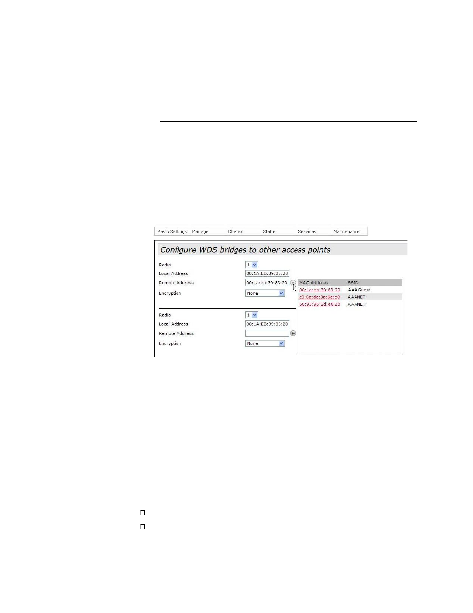 Figure 22: remote address list | Allied Telesis AT-TQ Series User Manual | Page 78 / 172