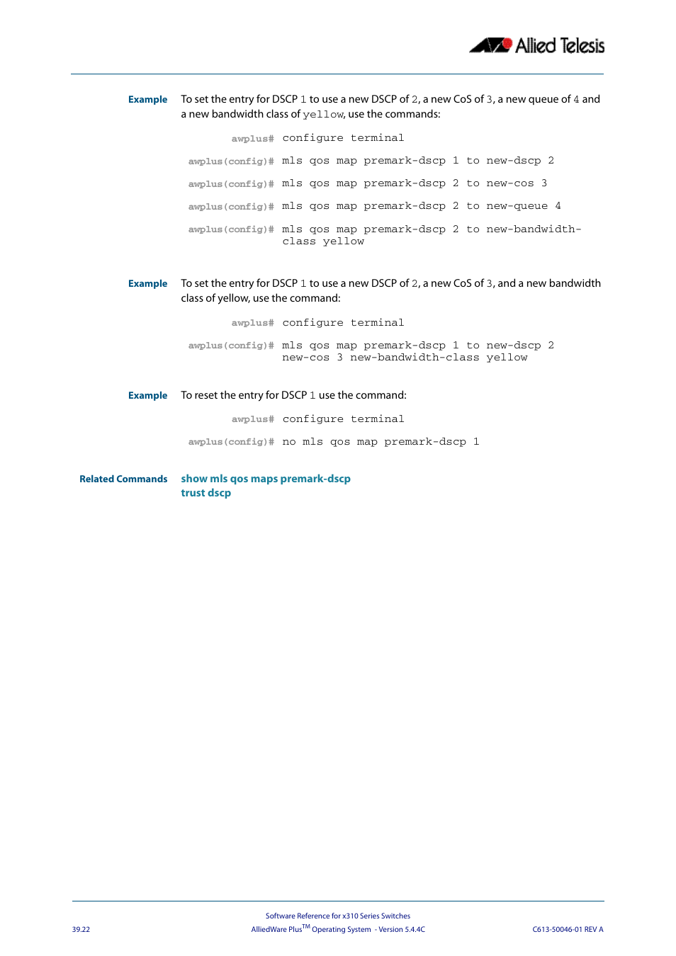 Allied Telesis AlliedWare Plus Operating System Version 5.4.4C (x310-26FT,x310-26FP,x310-50FT,x310-50FP) User Manual | Page 1028 / 2220