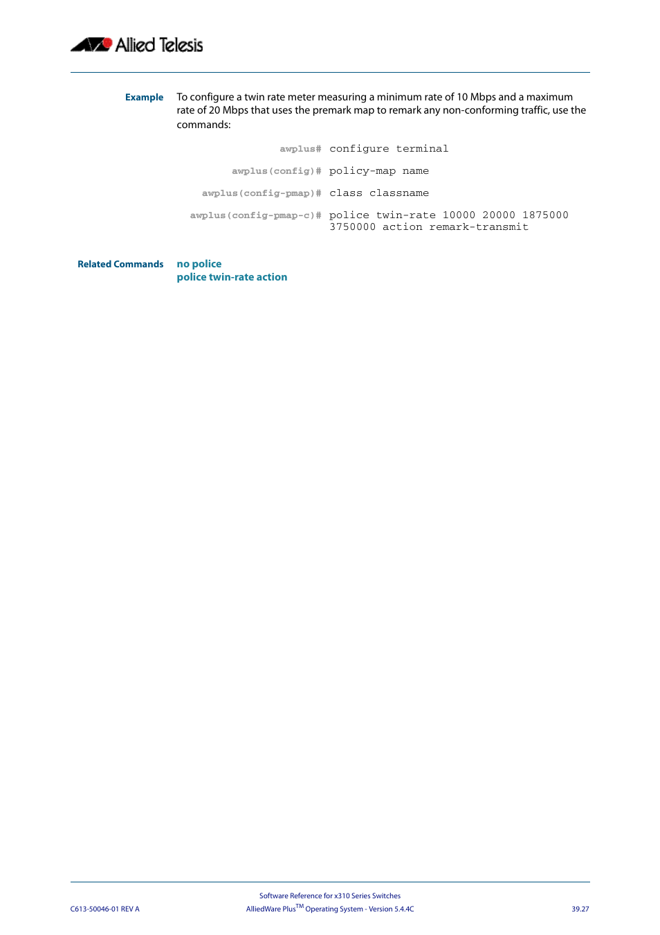 Allied Telesis AlliedWare Plus Operating System Version 5.4.4C (x310-26FT,x310-26FP,x310-50FT,x310-50FP) User Manual | Page 1033 / 2220