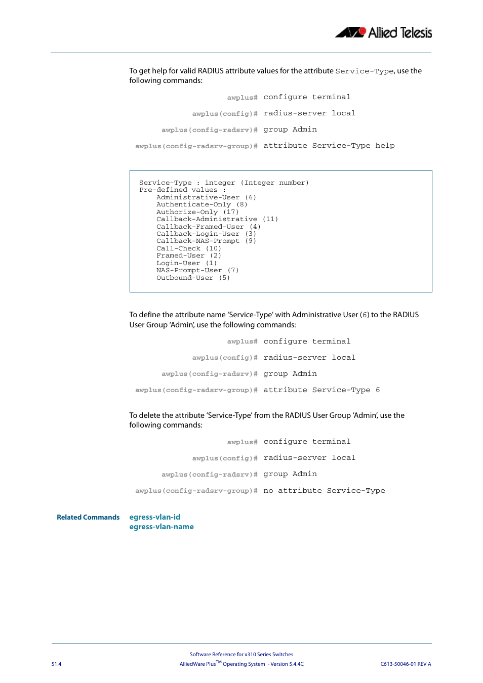 Allied Telesis AlliedWare Plus Operating System Version 5.4.4C (x310-26FT,x310-26FP,x310-50FT,x310-50FP) User Manual | Page 1332 / 2220