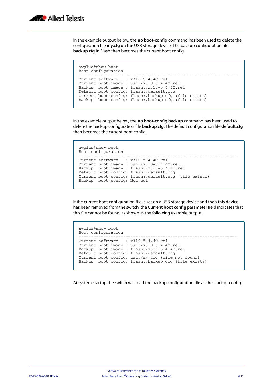 Allied Telesis AlliedWare Plus Operating System Version 5.4.4C (x310-26FT,x310-26FP,x310-50FT,x310-50FP) User Manual | Page 135 / 2220