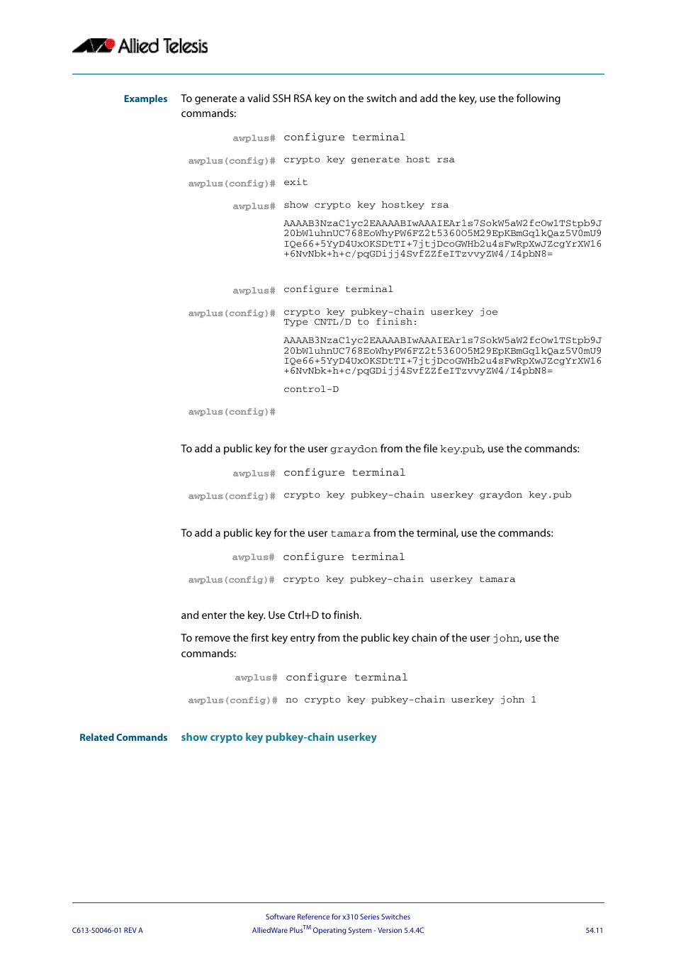 Allied Telesis AlliedWare Plus Operating System Version 5.4.4C (x310-26FT,x310-26FP,x310-50FT,x310-50FP) User Manual | Page 1393 / 2220