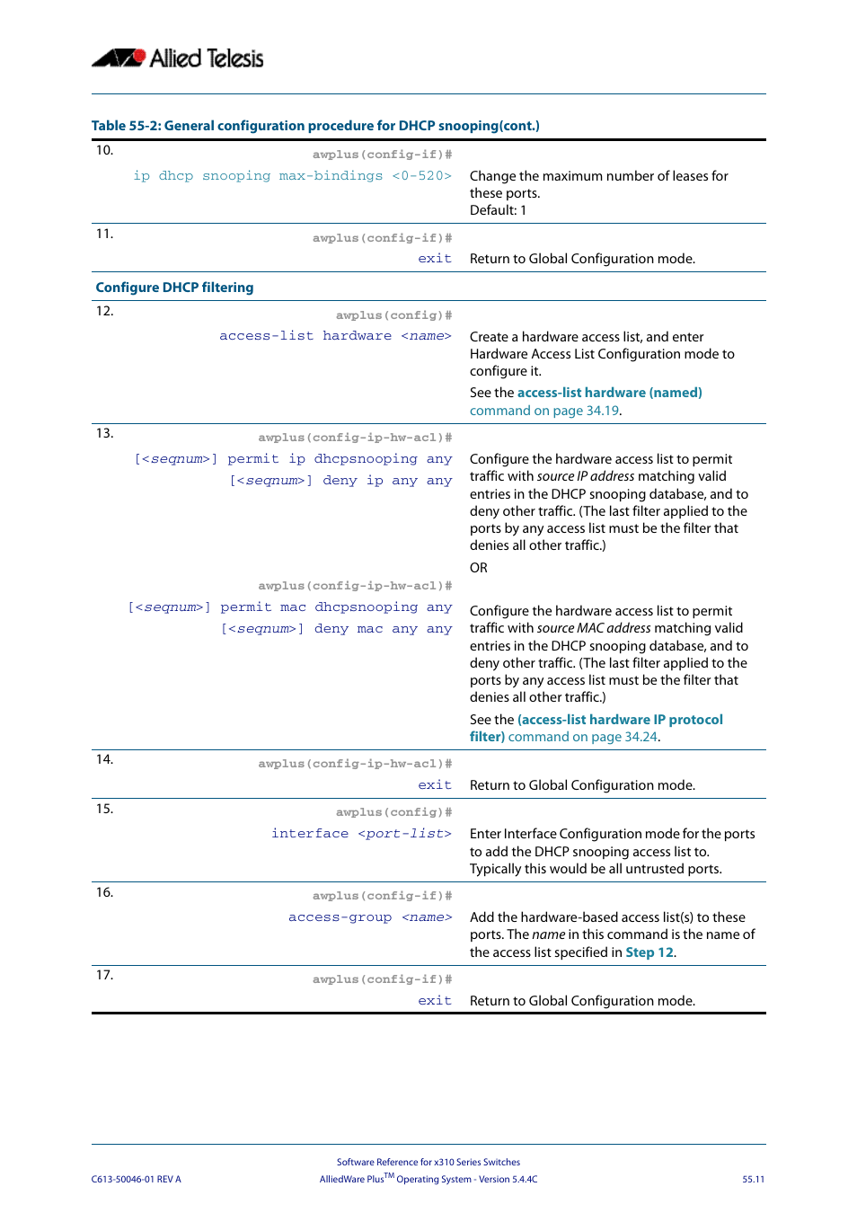 Allied Telesis AlliedWare Plus Operating System Version 5.4.4C (x310-26FT,x310-26FP,x310-50FT,x310-50FP) User Manual | Page 1433 / 2220
