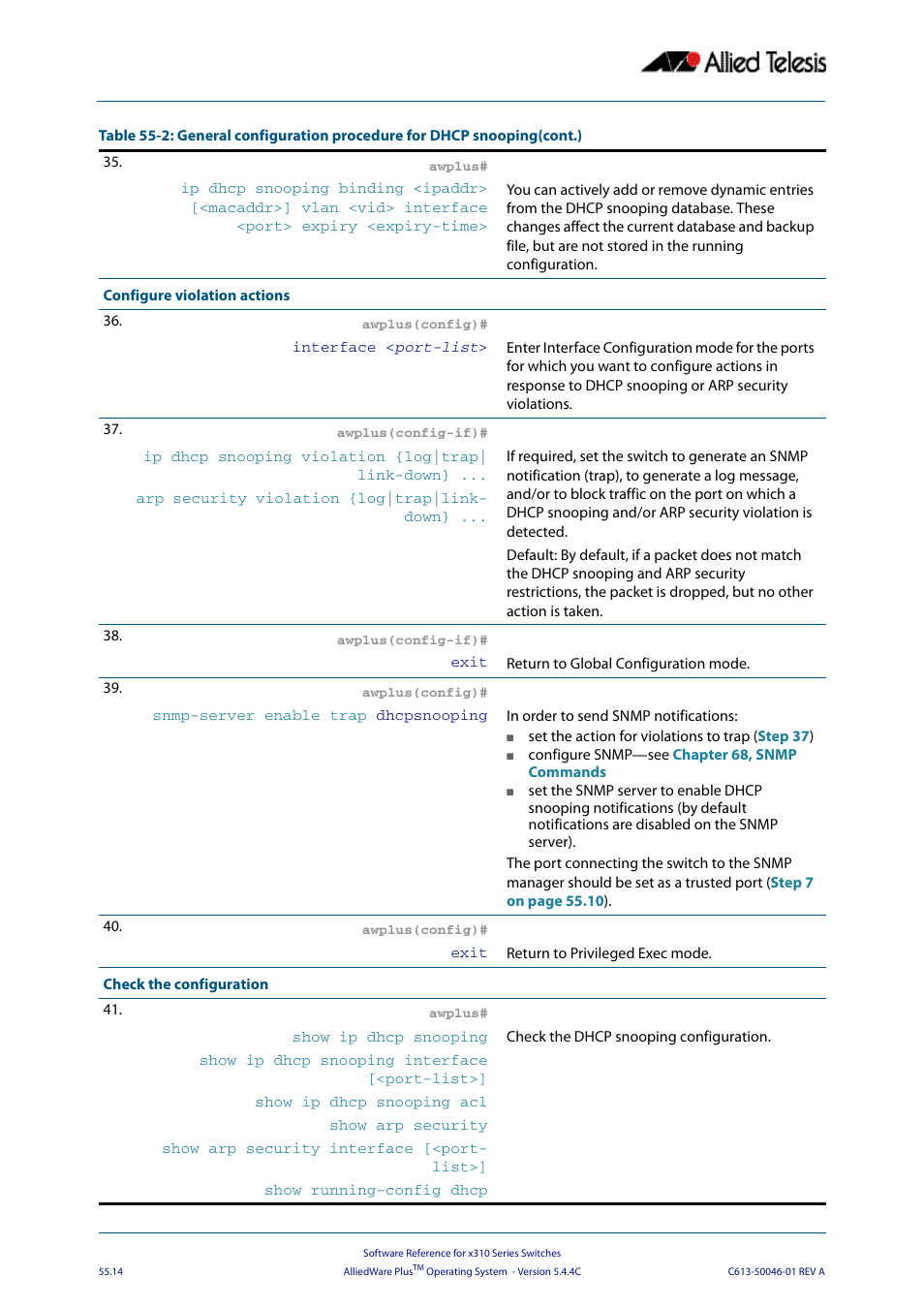 Allied Telesis AlliedWare Plus Operating System Version 5.4.4C (x310-26FT,x310-26FP,x310-50FT,x310-50FP) User Manual | Page 1436 / 2220