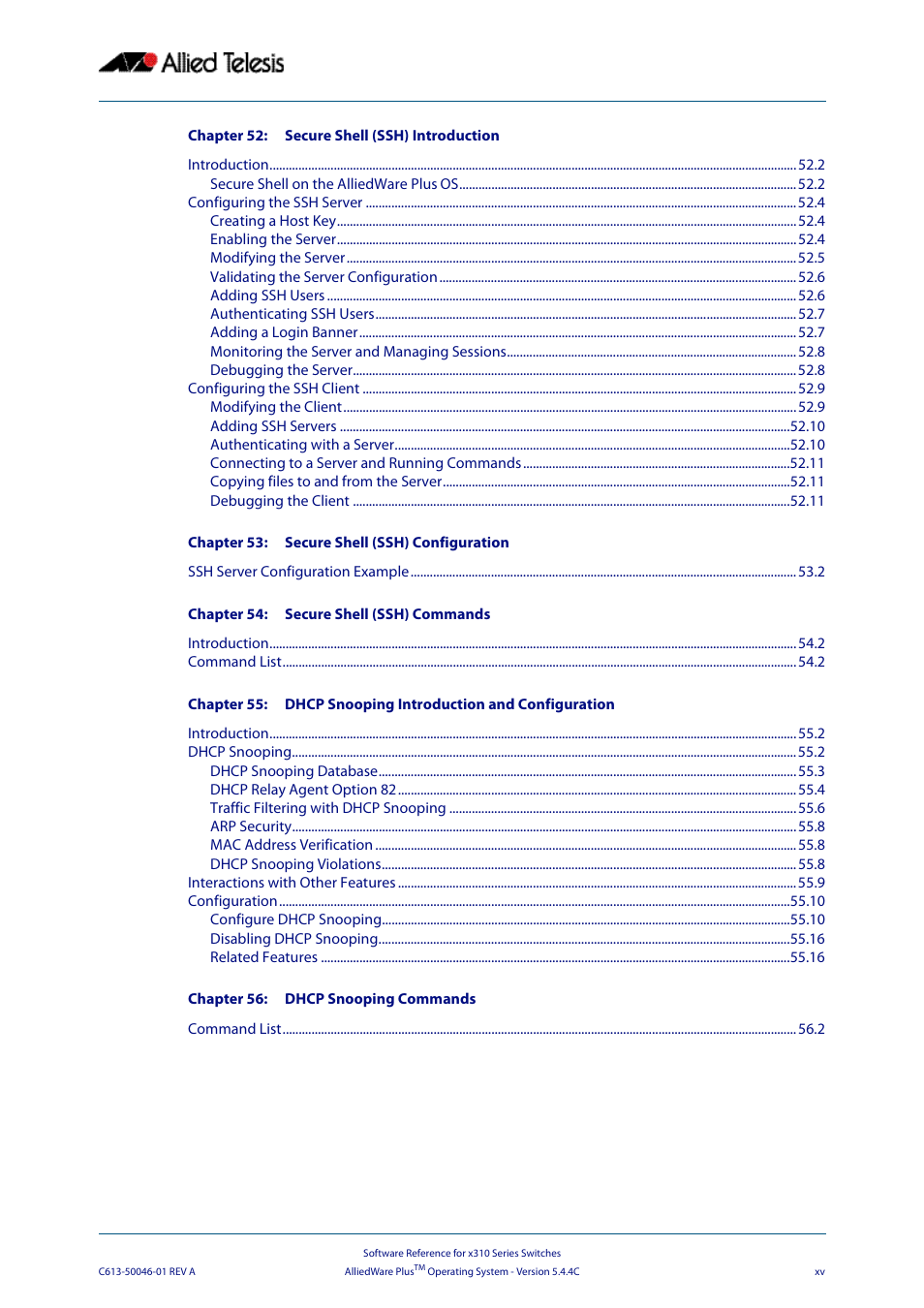 Allied Telesis AlliedWare Plus Operating System Version 5.4.4C (x310-26FT,x310-26FP,x310-50FT,x310-50FP) User Manual | Page 15 / 2220