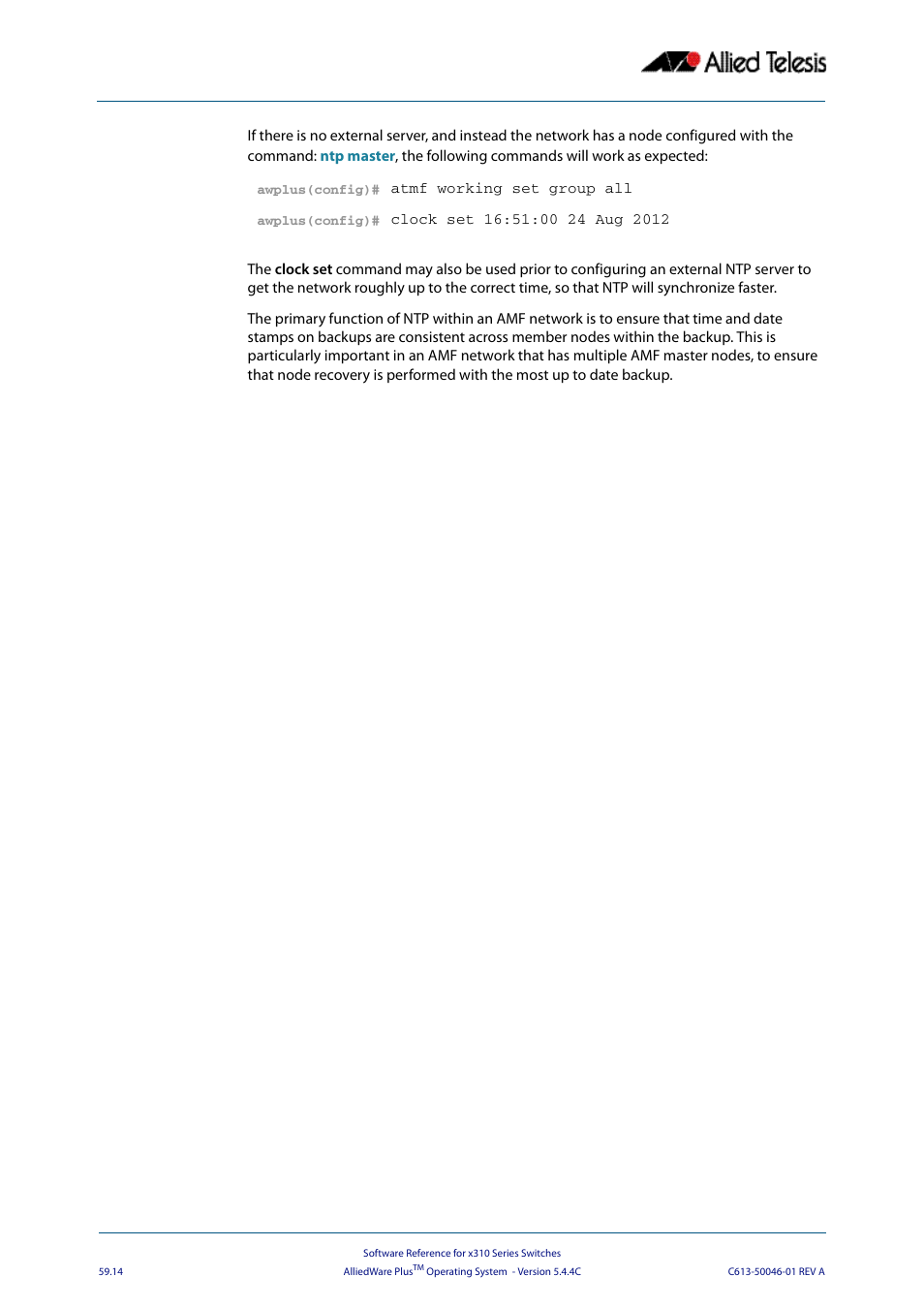 Allied Telesis AlliedWare Plus Operating System Version 5.4.4C (x310-26FT,x310-26FP,x310-50FT,x310-50FP) User Manual | Page 1558 / 2220