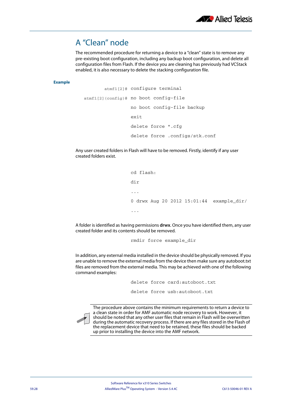 A “clean” node | Allied Telesis AlliedWare Plus Operating System Version 5.4.4C (x310-26FT,x310-26FP,x310-50FT,x310-50FP) User Manual | Page 1572 / 2220