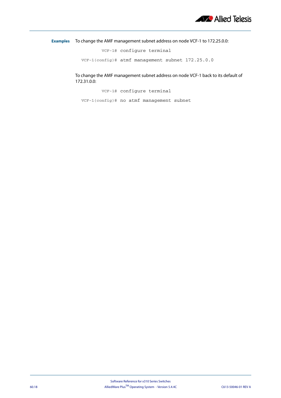 Allied Telesis AlliedWare Plus Operating System Version 5.4.4C (x310-26FT,x310-26FP,x310-50FT,x310-50FP) User Manual | Page 1606 / 2220