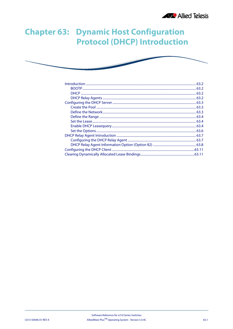 Chapter 63, Introduction | Allied Telesis AlliedWare Plus Operating System Version 5.4.4C (x310-26FT,x310-26FP,x310-50FT,x310-50FP) User Manual | Page 1687 / 2220