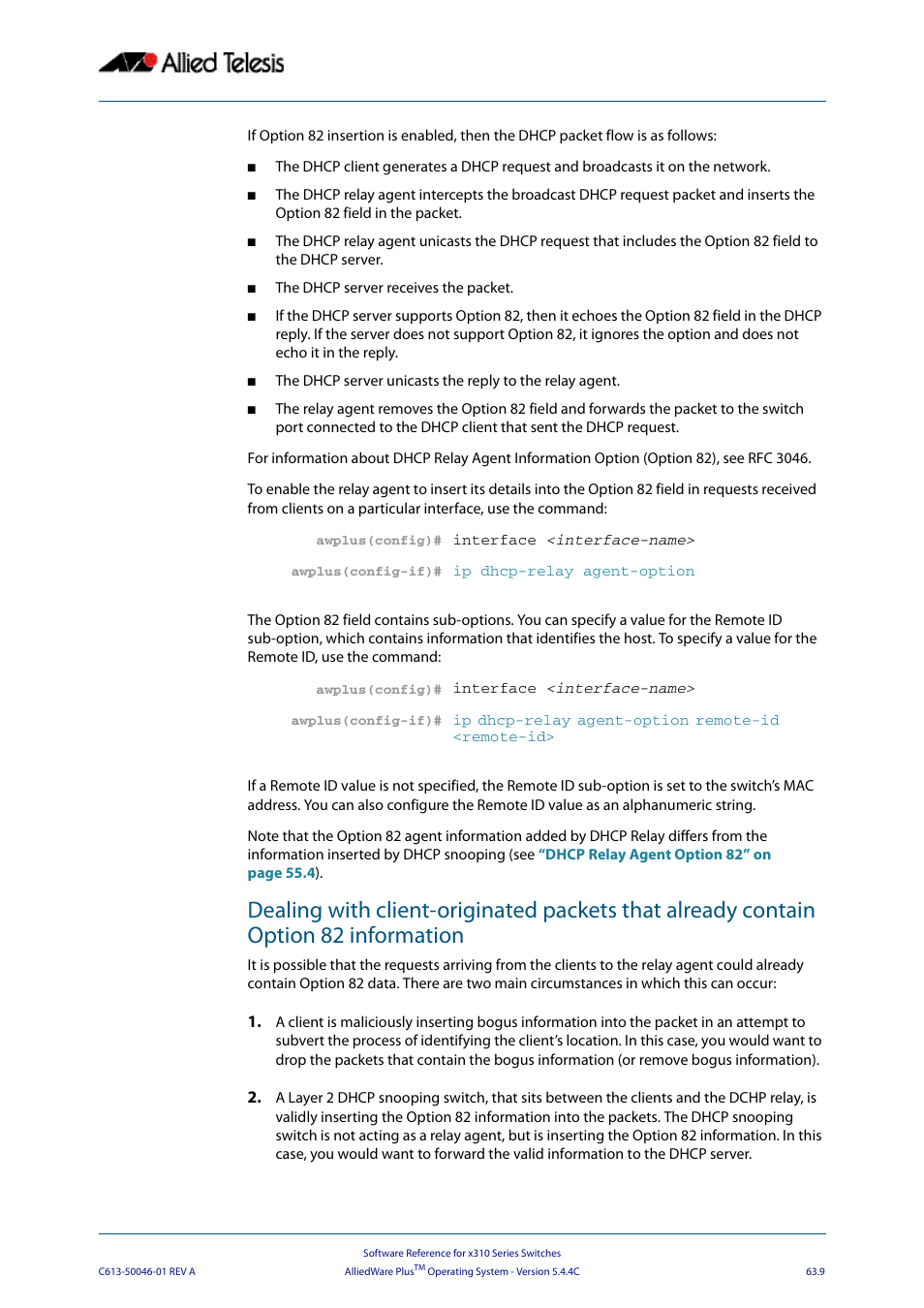 Allied Telesis AlliedWare Plus Operating System Version 5.4.4C (x310-26FT,x310-26FP,x310-50FT,x310-50FP) User Manual | Page 1695 / 2220