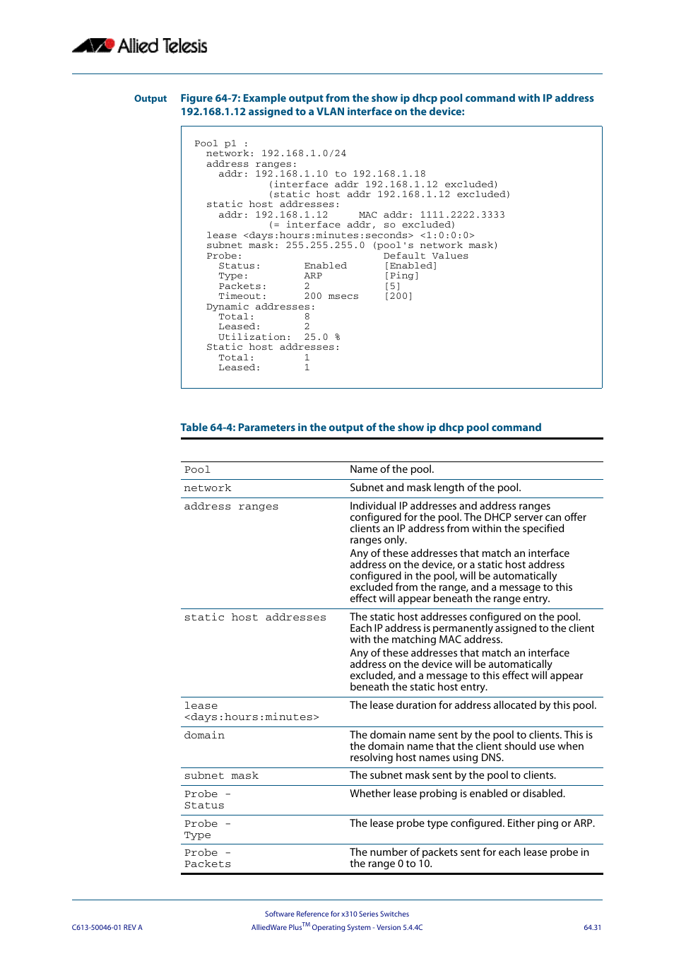 Allied Telesis AlliedWare Plus Operating System Version 5.4.4C (x310-26FT,x310-26FP,x310-50FT,x310-50FP) User Manual | Page 1729 / 2220