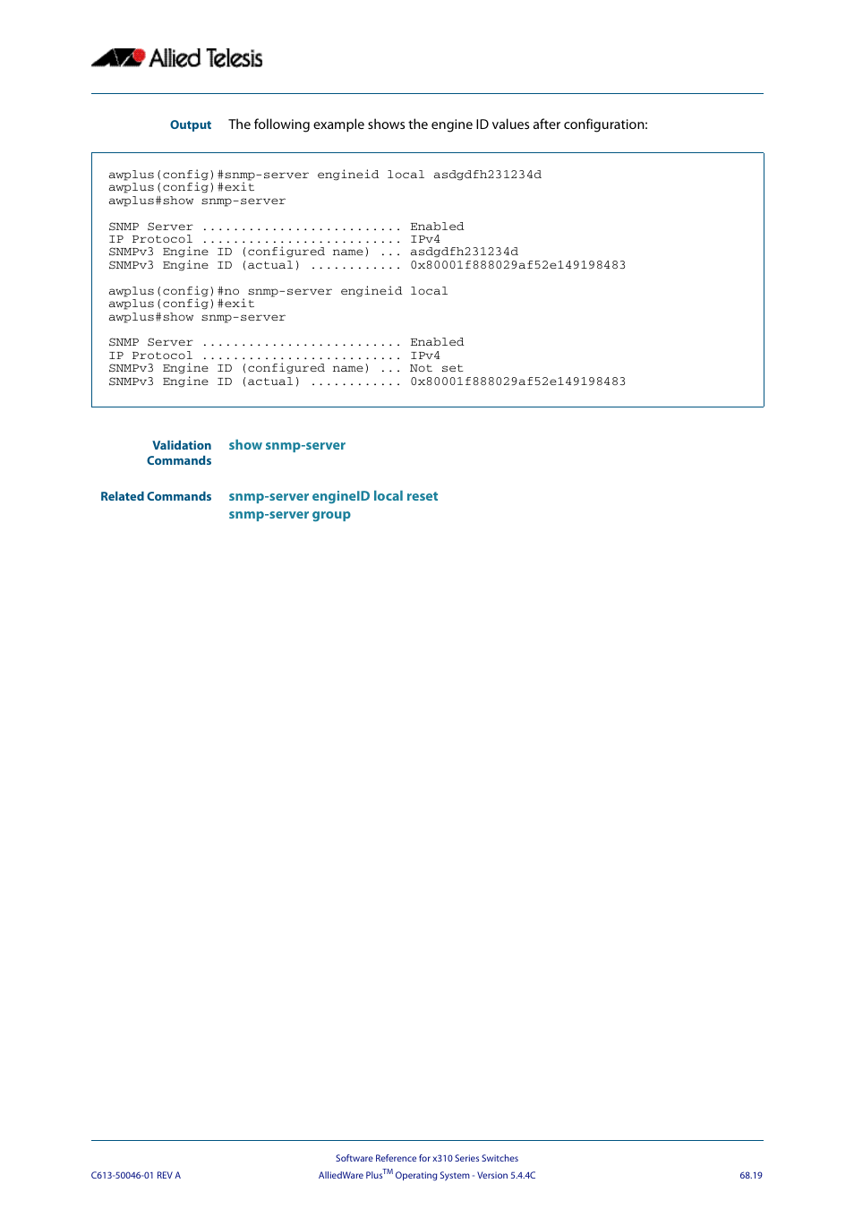 Allied Telesis AlliedWare Plus Operating System Version 5.4.4C (x310-26FT,x310-26FP,x310-50FT,x310-50FP) User Manual | Page 1801 / 2220