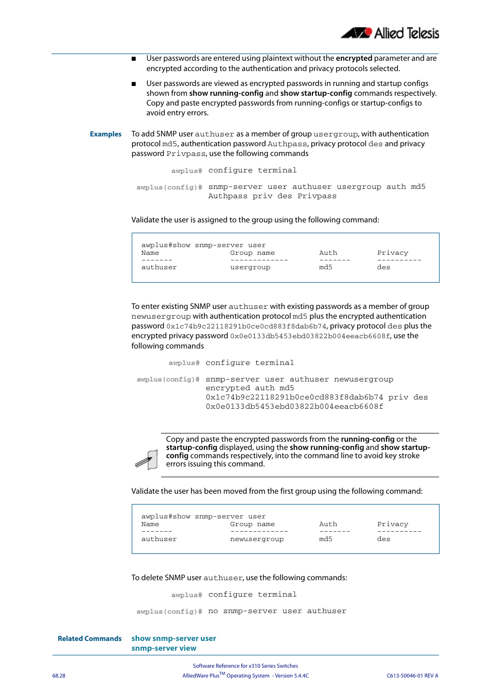 Allied Telesis AlliedWare Plus Operating System Version 5.4.4C (x310-26FT,x310-26FP,x310-50FT,x310-50FP) User Manual | Page 1810 / 2220