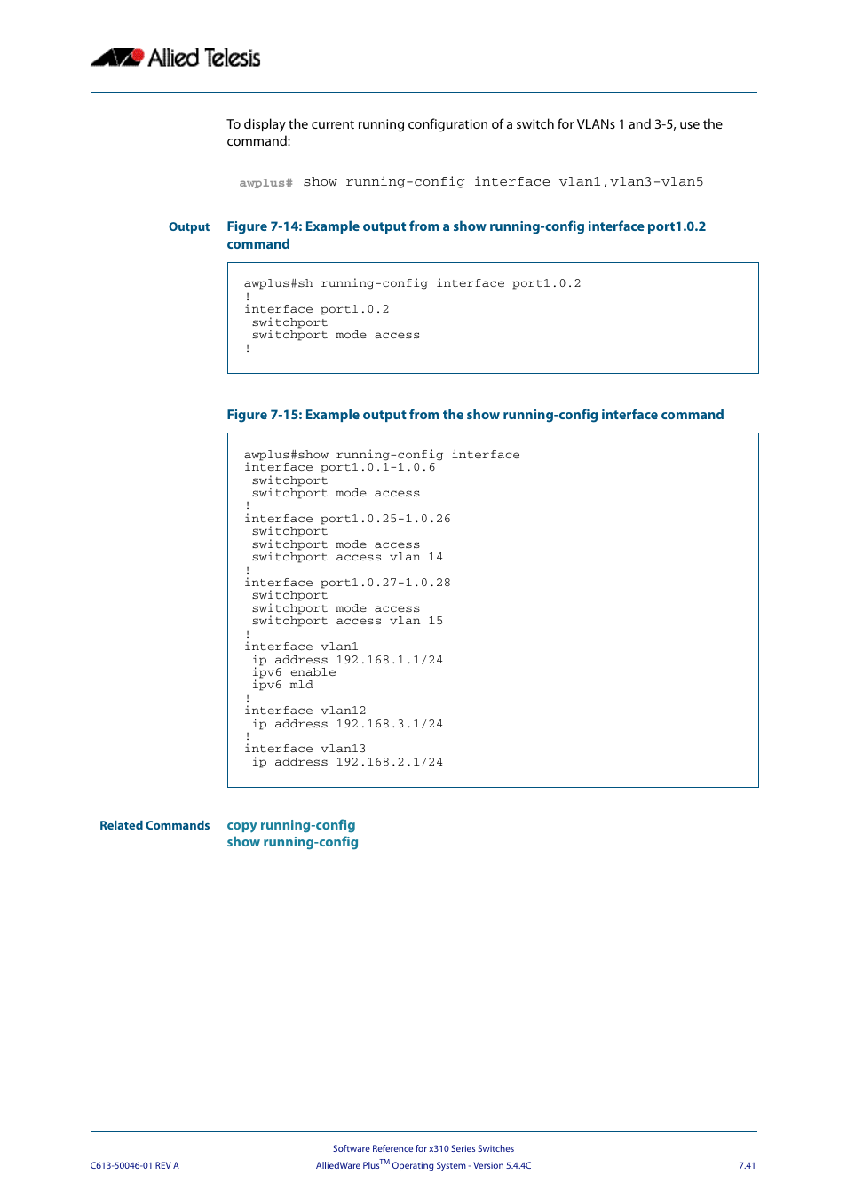 Allied Telesis AlliedWare Plus Operating System Version 5.4.4C (x310-26FT,x310-26FP,x310-50FT,x310-50FP) User Manual | Page 187 / 2220