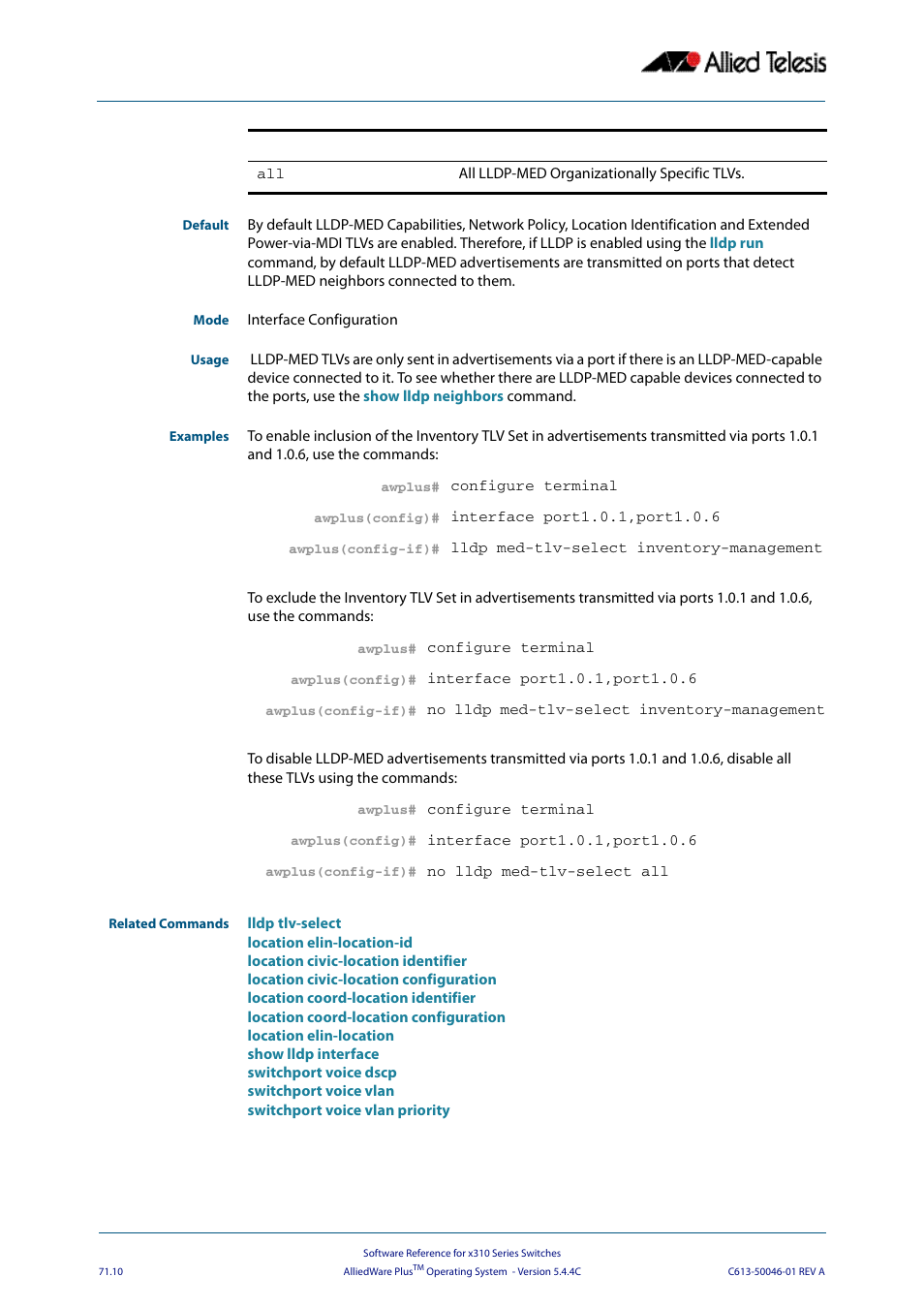 Allied Telesis AlliedWare Plus Operating System Version 5.4.4C (x310-26FT,x310-26FP,x310-50FT,x310-50FP) User Manual | Page 1936 / 2220