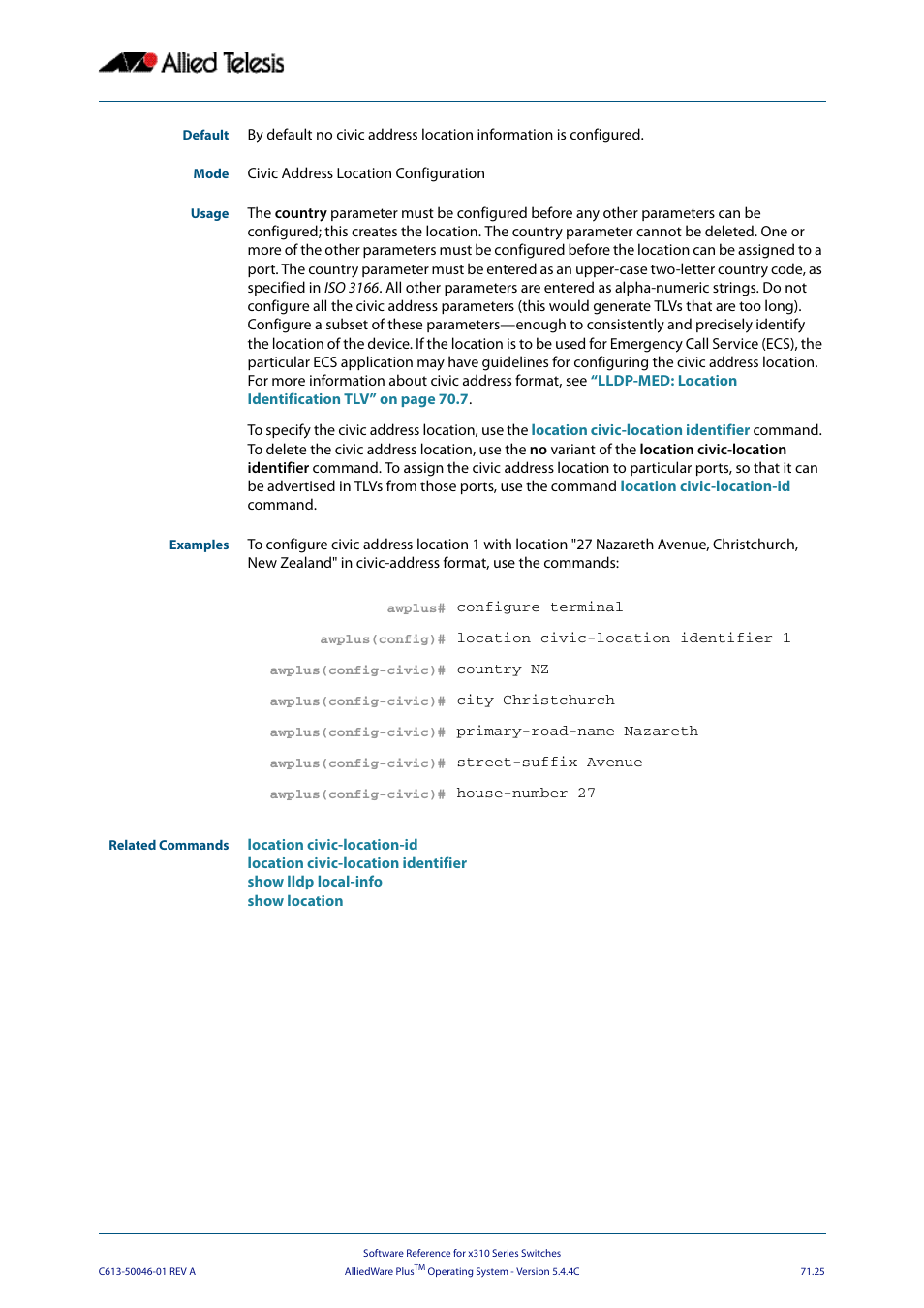 Allied Telesis AlliedWare Plus Operating System Version 5.4.4C (x310-26FT,x310-26FP,x310-50FT,x310-50FP) User Manual | Page 1951 / 2220