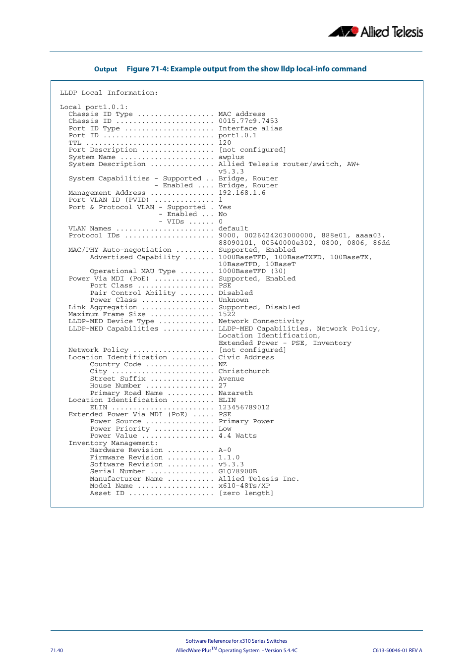 Allied Telesis AlliedWare Plus Operating System Version 5.4.4C (x310-26FT,x310-26FP,x310-50FT,x310-50FP) User Manual | Page 1966 / 2220