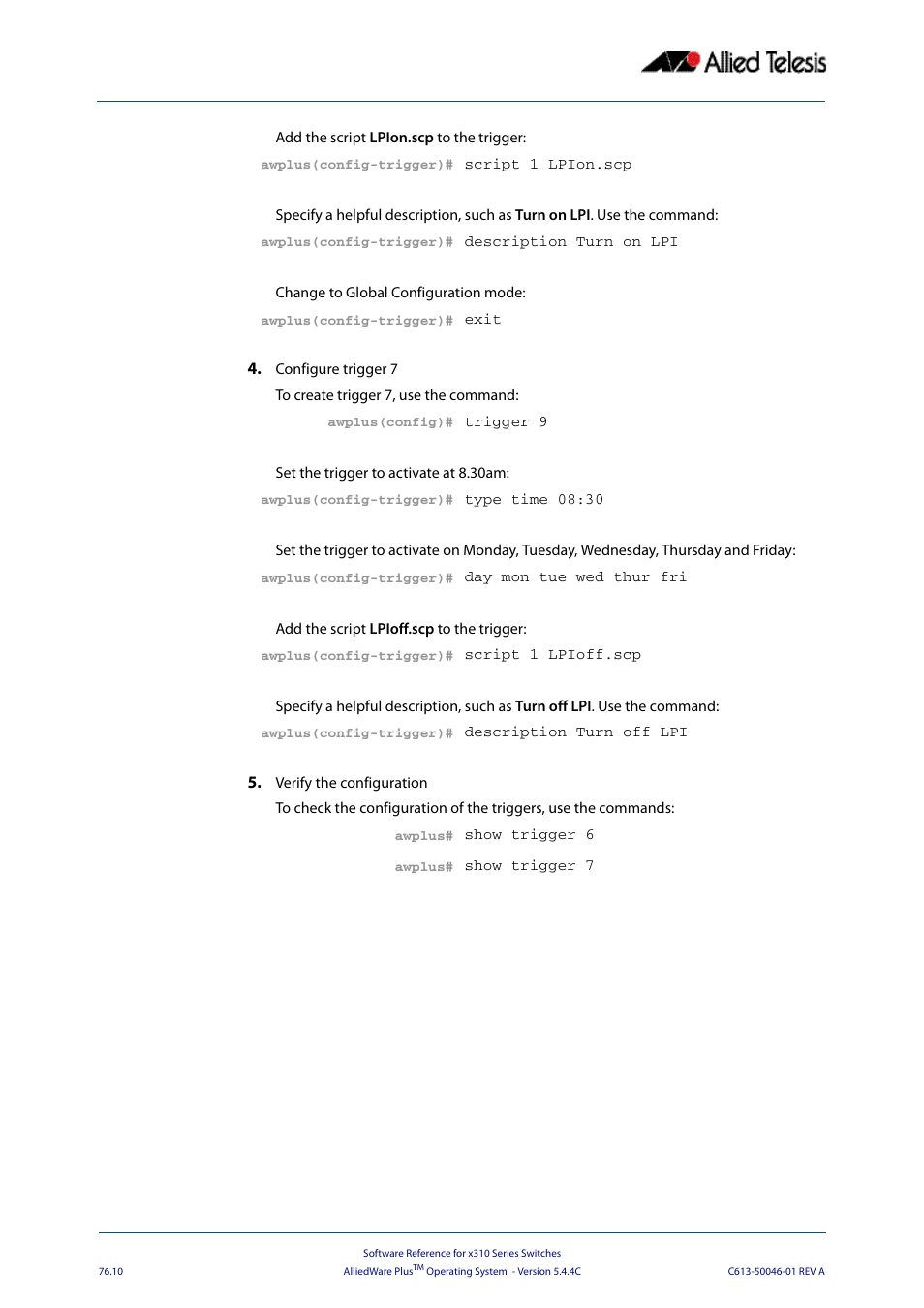 Allied Telesis AlliedWare Plus Operating System Version 5.4.4C (x310-26FT,x310-26FP,x310-50FT,x310-50FP) User Manual | Page 2016 / 2220