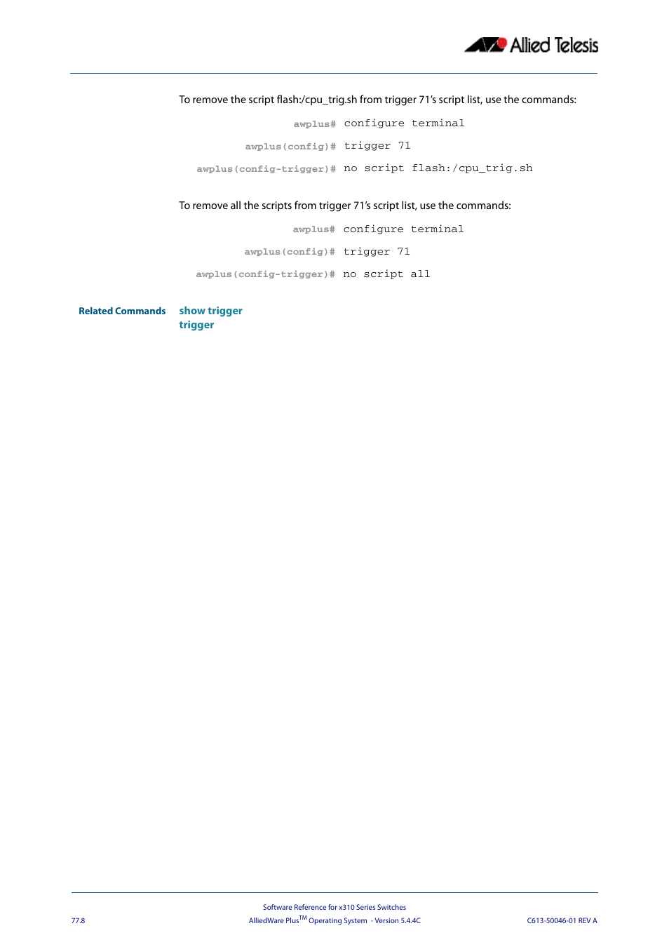 Allied Telesis AlliedWare Plus Operating System Version 5.4.4C (x310-26FT,x310-26FP,x310-50FT,x310-50FP) User Manual | Page 2028 / 2220
