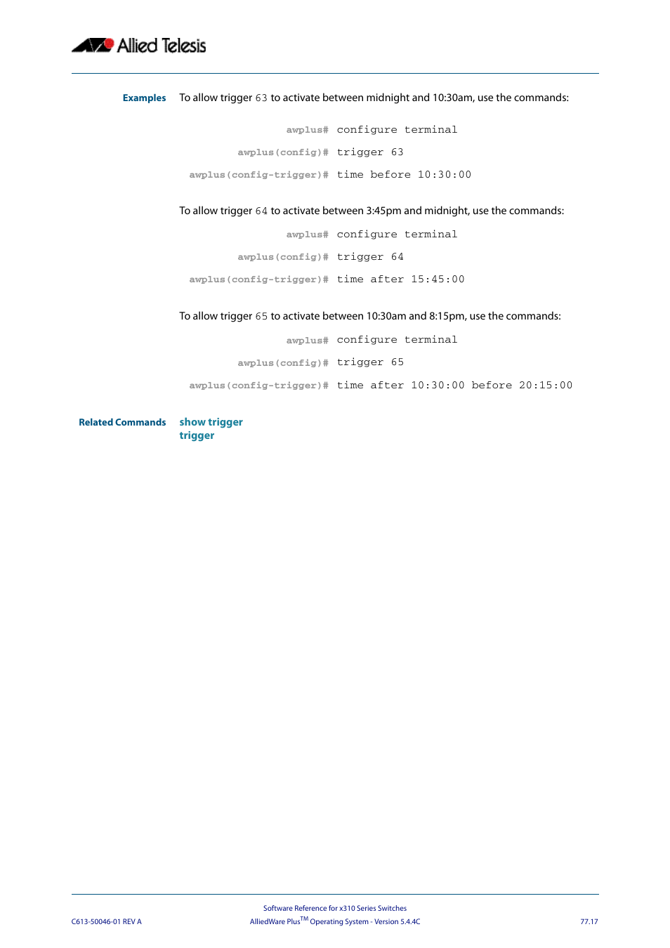 Allied Telesis AlliedWare Plus Operating System Version 5.4.4C (x310-26FT,x310-26FP,x310-50FT,x310-50FP) User Manual | Page 2037 / 2220