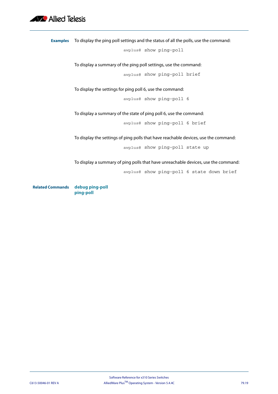 Allied Telesis AlliedWare Plus Operating System Version 5.4.4C (x310-26FT,x310-26FP,x310-50FT,x310-50FP) User Manual | Page 2077 / 2220