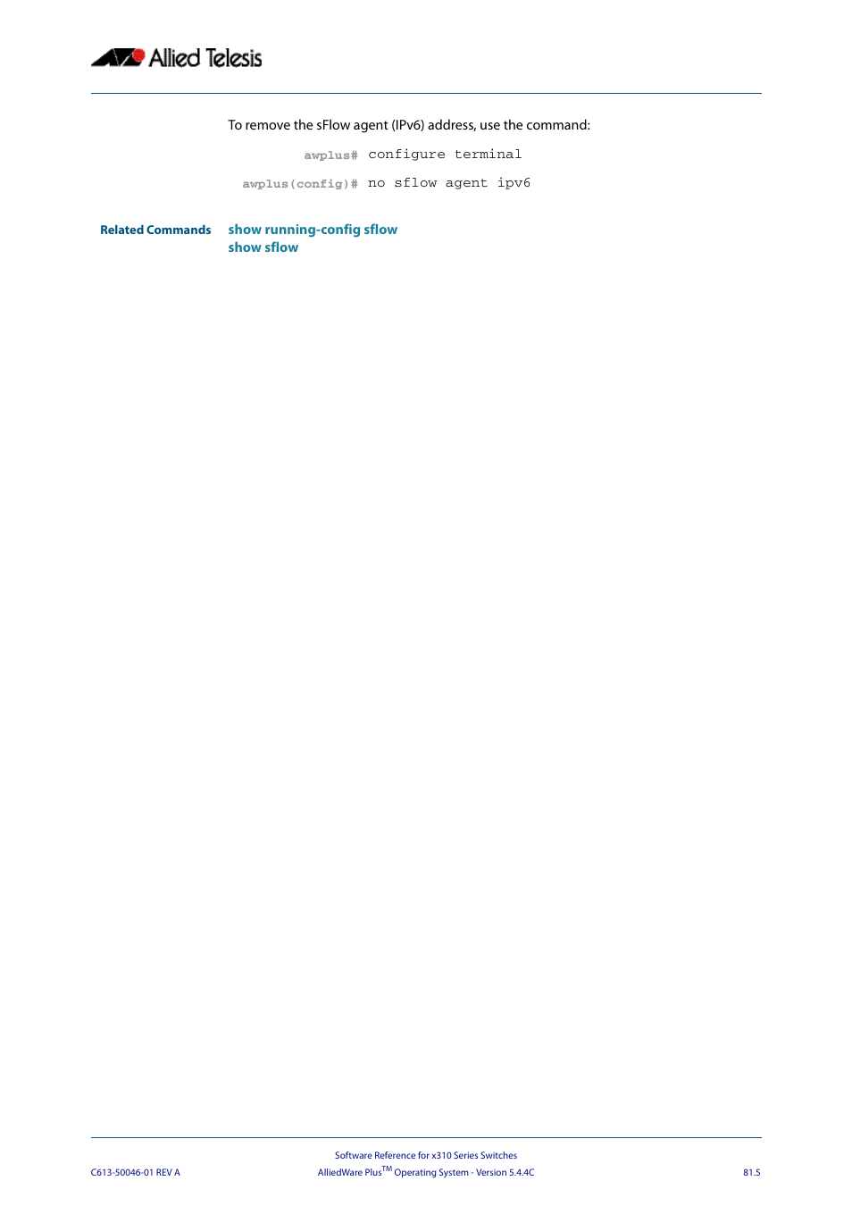 Allied Telesis AlliedWare Plus Operating System Version 5.4.4C (x310-26FT,x310-26FP,x310-50FT,x310-50FP) User Manual | Page 2099 / 2220