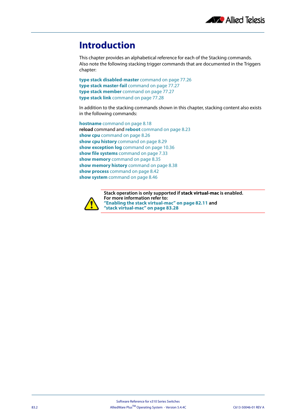 Introduction | Allied Telesis AlliedWare Plus Operating System Version 5.4.4C (x310-26FT,x310-26FP,x310-50FT,x310-50FP) User Manual | Page 2142 / 2220