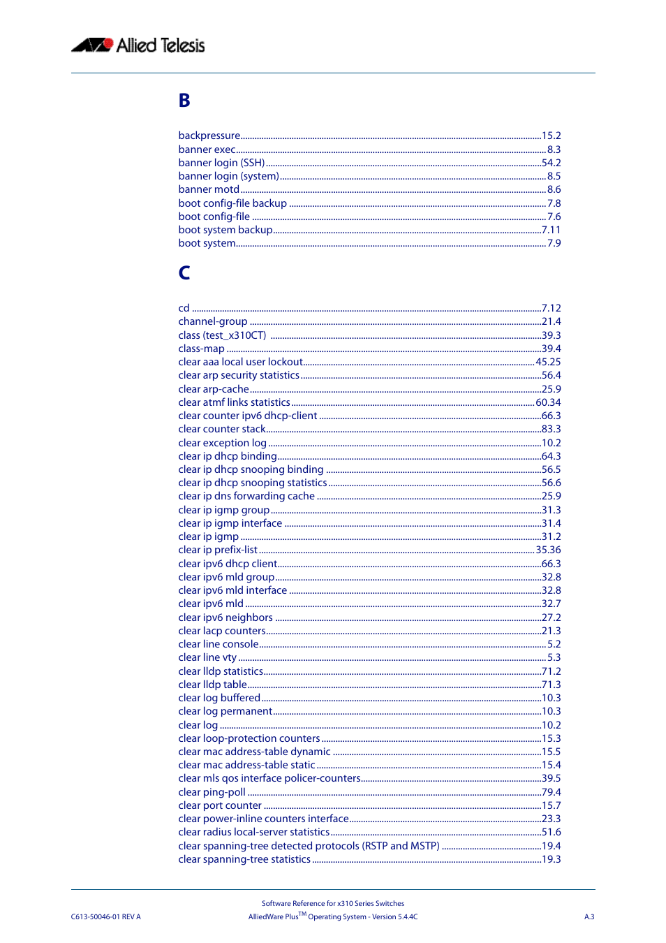 Allied Telesis AlliedWare Plus Operating System Version 5.4.4C (x310-26FT,x310-26FP,x310-50FT,x310-50FP) User Manual | Page 2173 / 2220