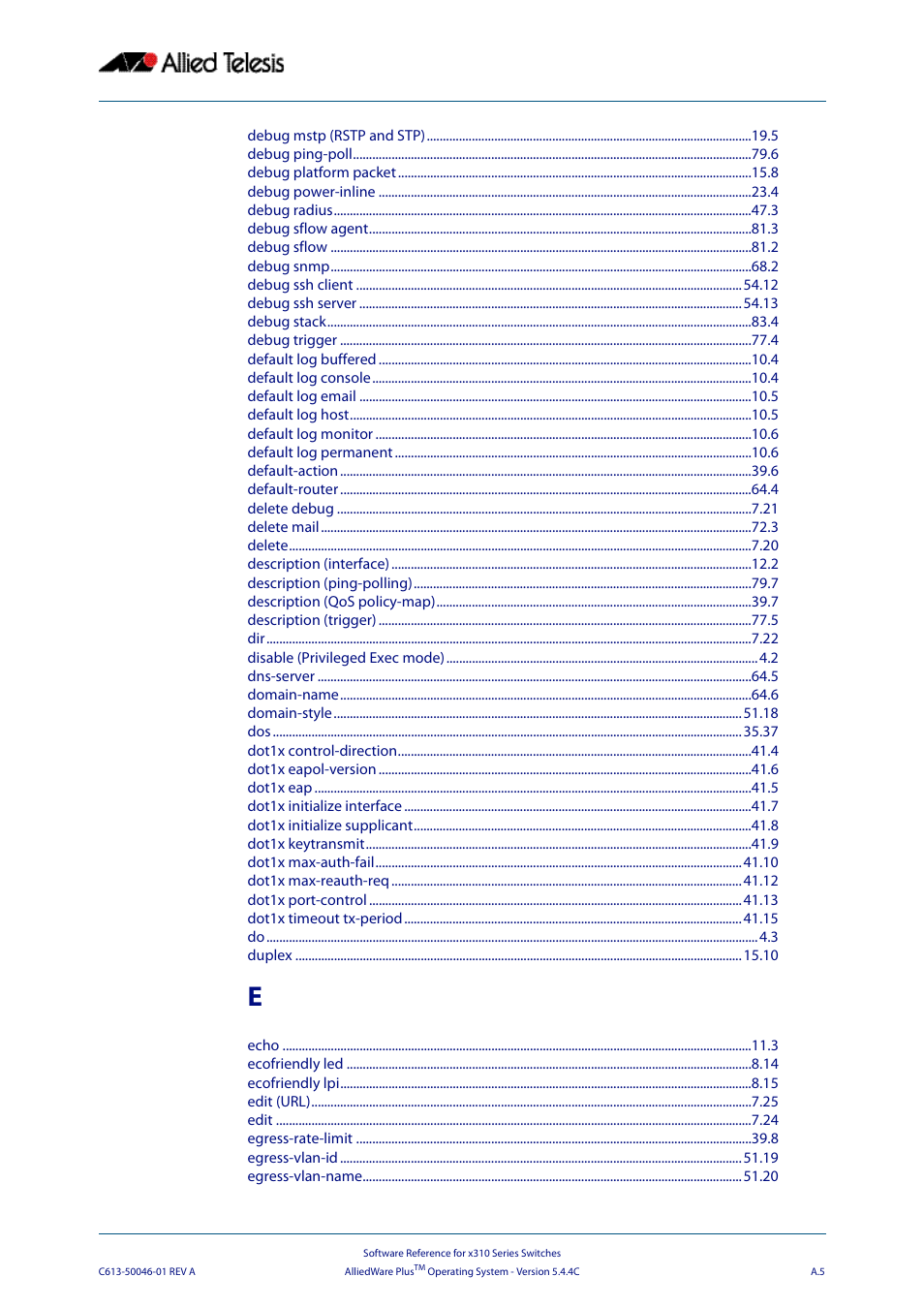 Allied Telesis AlliedWare Plus Operating System Version 5.4.4C (x310-26FT,x310-26FP,x310-50FT,x310-50FP) User Manual | Page 2175 / 2220